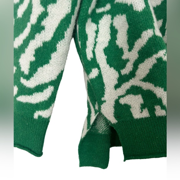 Mango zebra sweater in green and white stripe - Picture 5 of 6